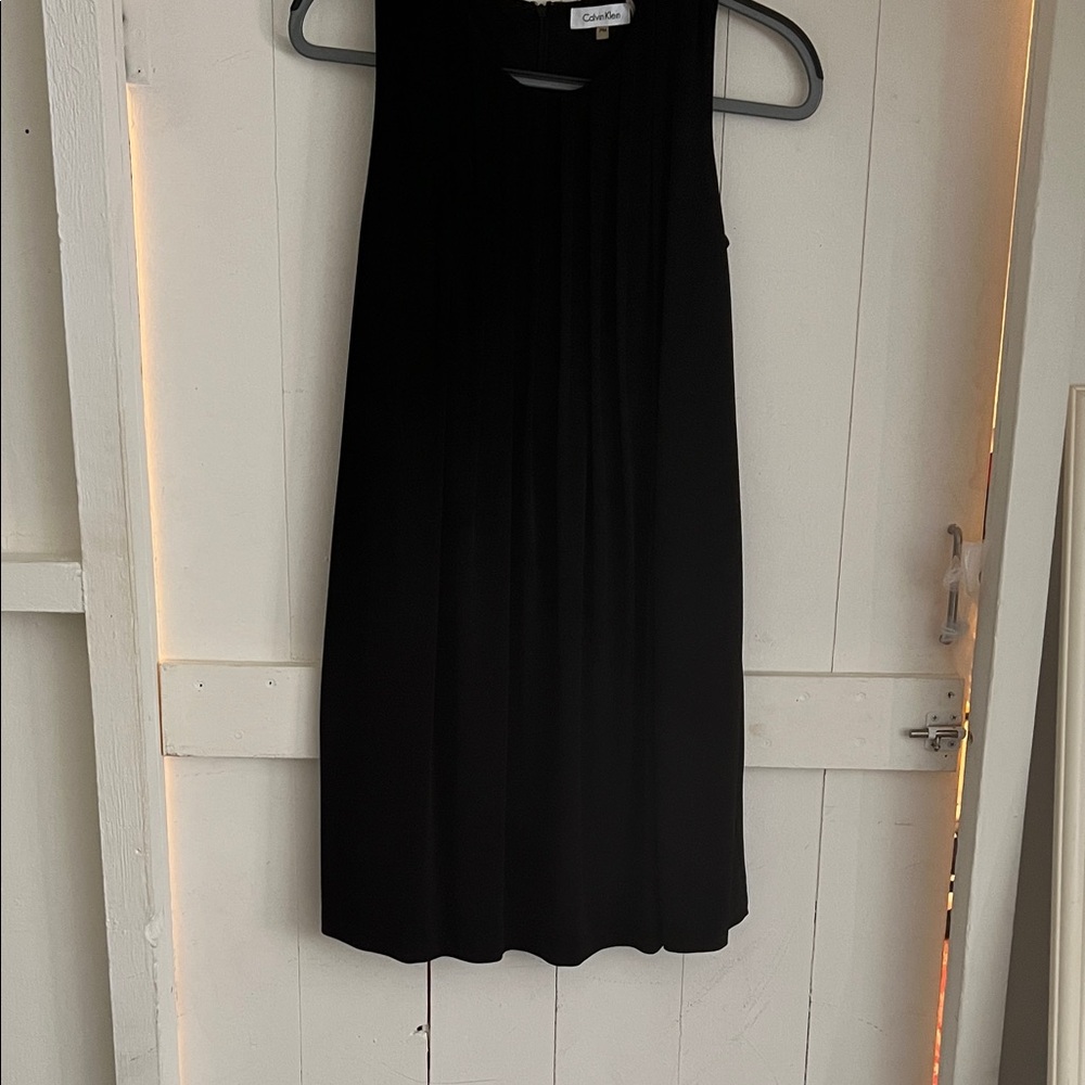 Calvin Klein Elegant Black Sleeveless Mini Dress